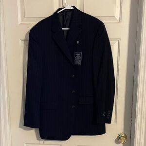 Chaps Men's Dark Pinstripe Blazer